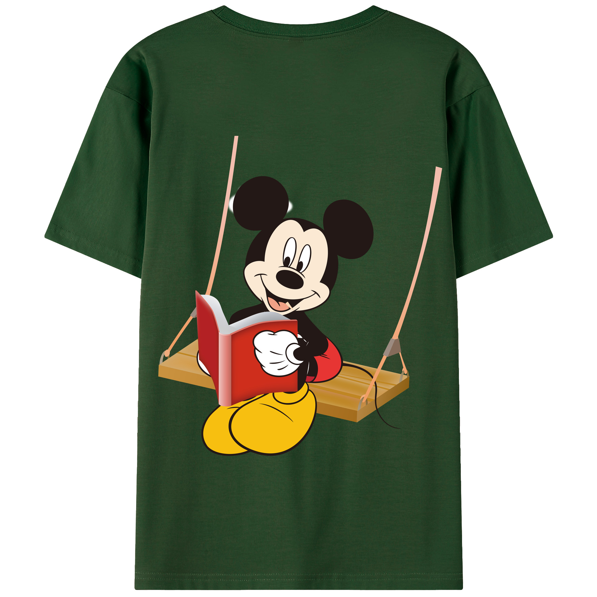 （画像用） ミッキーマウス Mickey Mouse 綿100％半袖Tシャツ（背面プリント）